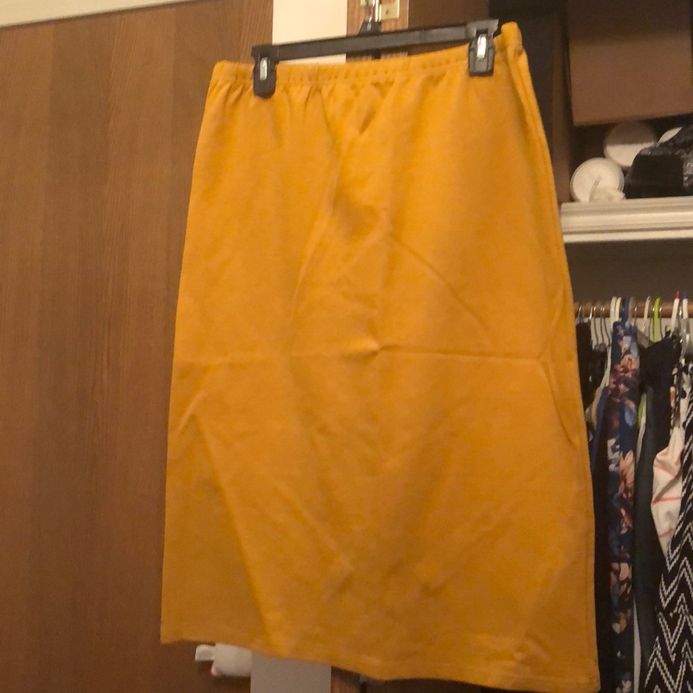 Mustard Yellow pencil skirt